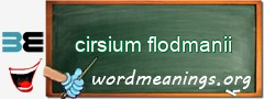 WordMeaning blackboard for cirsium flodmanii